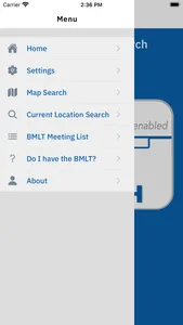 BMLT Search screenshot 1