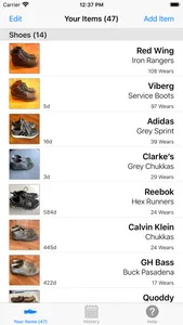 WearTracker - Clothing Tracker screenshot 1