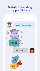 Cute Hippo Stickers screenshot 1