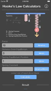 Hooke Law Calculator screenshot 0