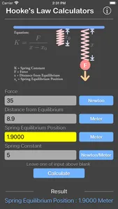 Hooke Law Calculator screenshot 2