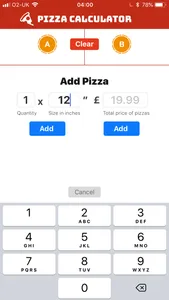 Pizza Calculator screenshot 1