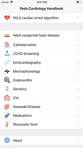 Peds Cardiology Handbook screenshot 0