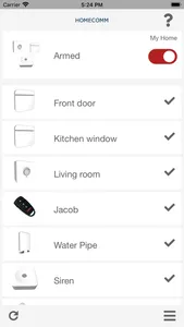 HomeComm Alarm screenshot 1