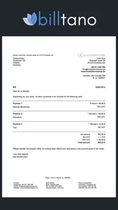 billtano - writing invoices screenshot 0