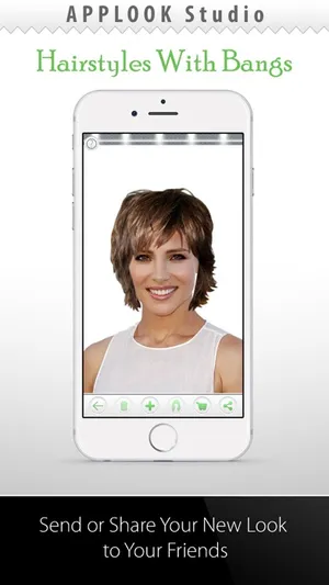 Hairstyle Try On With Bangs screenshot 2