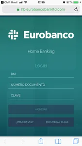 Eurobanco mobile screenshot 0