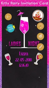 Kitty Party Invitation Card HD screenshot 0