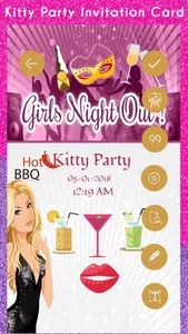 Kitty Party Invitation Card HD screenshot 4