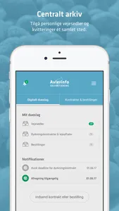 Avlerinfo selvbetjening screenshot 1