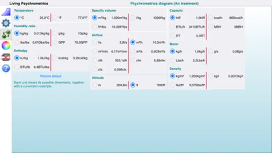 Living_Psychrometrics screenshot 2