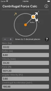 Centrifugal Force Calculator screenshot 4