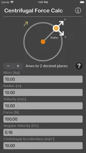 Centrifugal Force Calculator screenshot 7