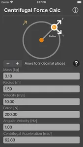 Centrifugal Force Calculator screenshot 9