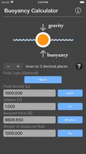 Buoyancy Calculator screenshot 0