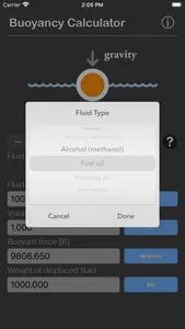 Buoyancy Calculator screenshot 1