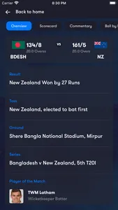 Cricket: Live Line &  Score screenshot 3