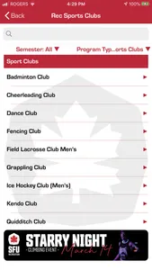 SFU Rec screenshot 3