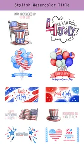 4th of July - Watercolor Pack screenshot 3