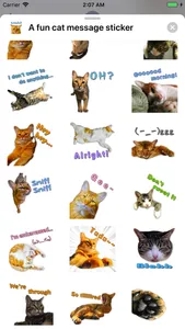 A fun cat message sticker screenshot 3