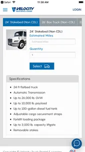 Velocity Truck Rental Leasing screenshot 1