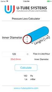 Pressure loss-calc. screenshot 2