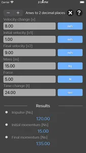 Impulse and Momentum Calc screenshot 3