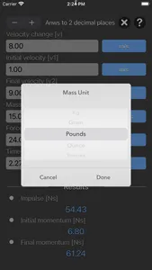 Impulse and Momentum Calc screenshot 7