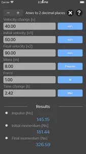 Impulse and Momentum Calc screenshot 8