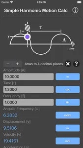 Simple Harmonic Motion Calc screenshot 0