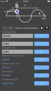 Simple Harmonic Motion Calc screenshot 1