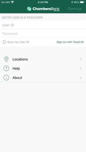 Chambers Bank Mobile Banking screenshot 0