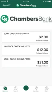 Chambers Bank Mobile Banking screenshot 1