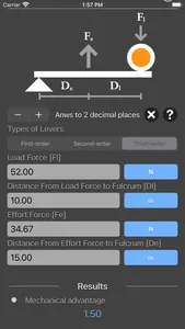 Levers Calculator screenshot 3