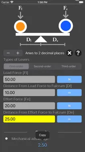 Levers Calculator screenshot 4