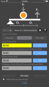 Levers Calculator screenshot 5