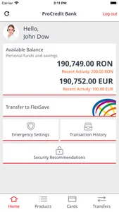 ProCredit m-banking Romania screenshot 1