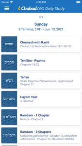 Chabad.org Daily Torah Study screenshot 0