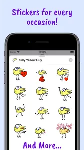 Silly Yellow Guy Stickers screenshot 1