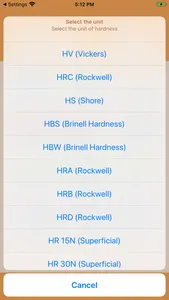 Hardness Unit Converter screenshot 2