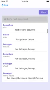 German Verbs Past Prepositions screenshot 1