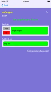 German Verbs Past Prepositions screenshot 2