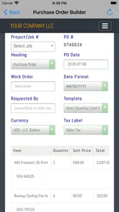 Purchase Order Builder screenshot 1