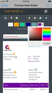 Purchase Order Builder screenshot 2