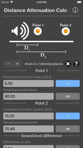 Distance Attenuation Calc screenshot 0