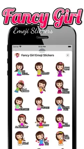 Fancy Girl Emoji Stickers screenshot 2