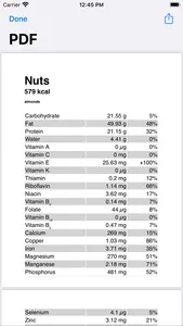 Food Data screenshot 2