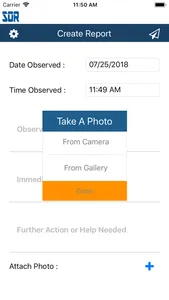 Safety Observation Report screenshot 2