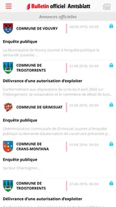 Bulletin officiel Valais screenshot 1