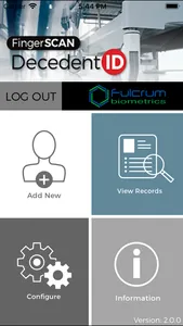 FingerSCAN DecedentID screenshot 1